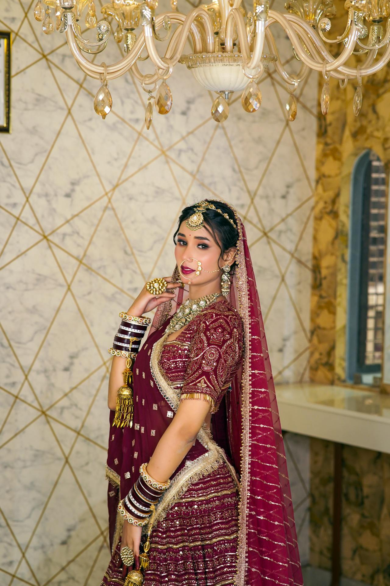 Embroidered Sequinned Velvet Semi-Stitched Lehenga & Unstitched Blouse With Dupatta