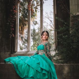 Solid Stitched Lehenga Choli (Green)